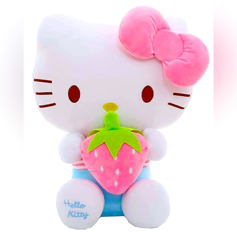 Adorable Sanrio Plush Toy Kawaii Hello Kitty Hold Strawberry/Pristine Condition